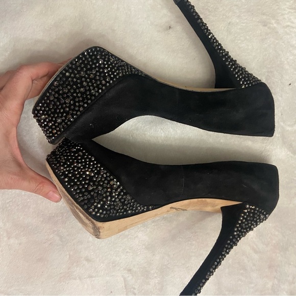 B Brian Atwood bea studded platform pumps rhinestone embellished - Picture 11 of 11